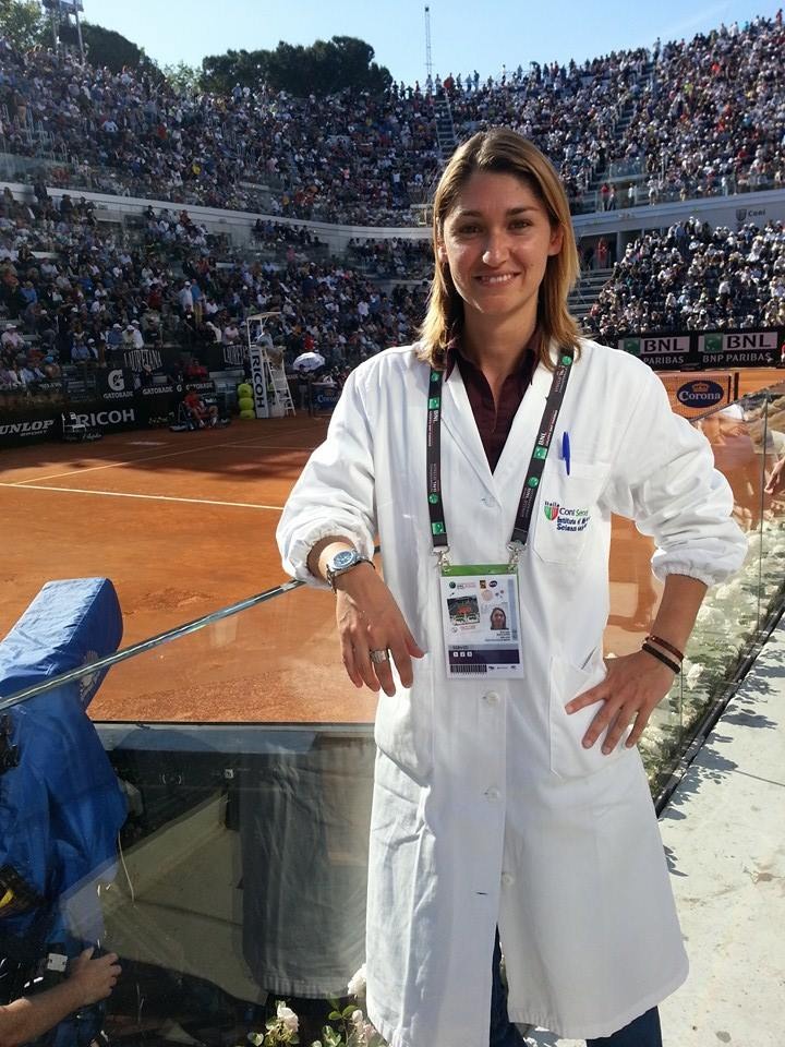 Attività sportiva sul campo di Giorgia Saccone